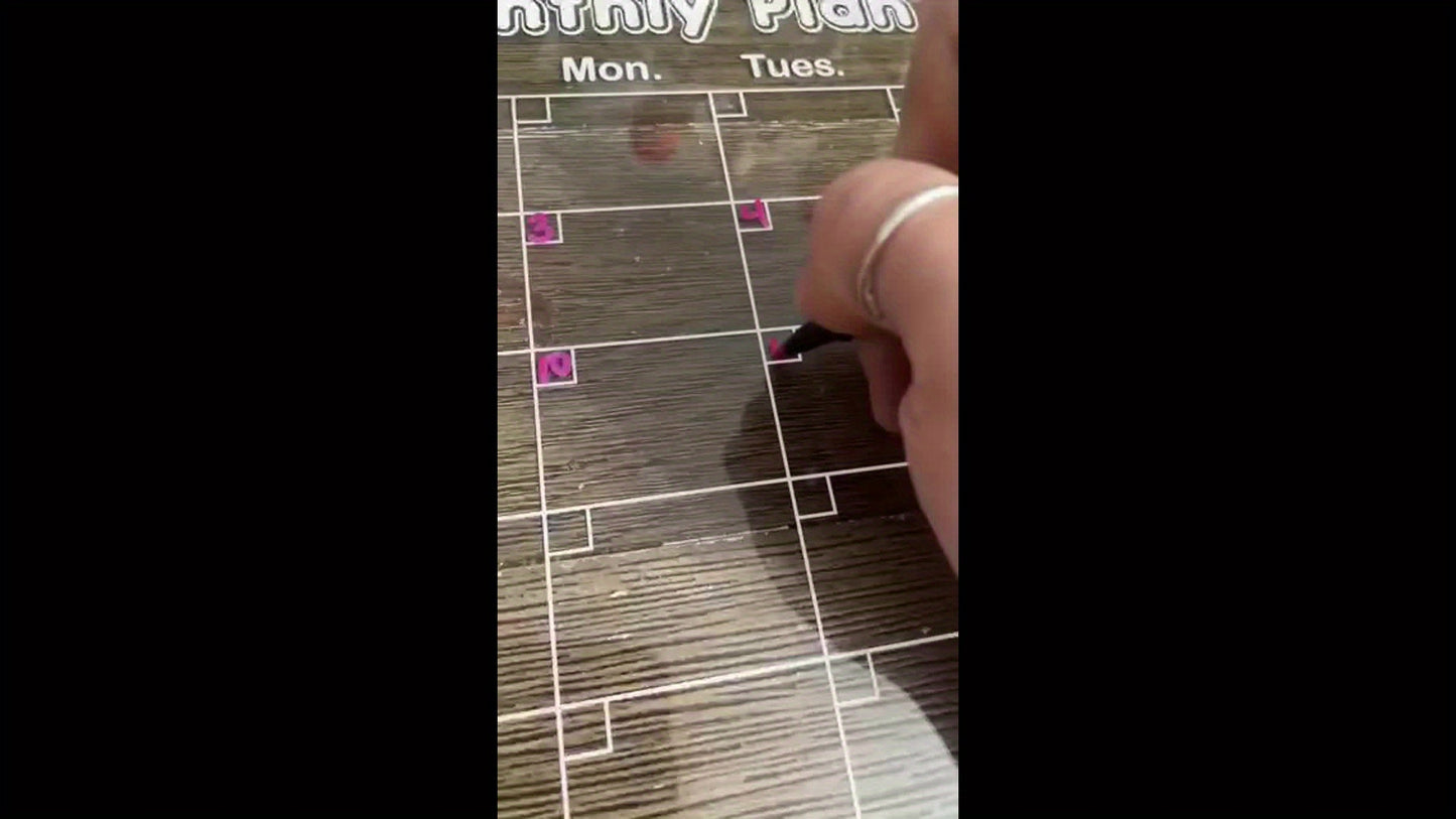 DIYMAG Acrylic Magnetic Dry Erase Calendar for Fridge
