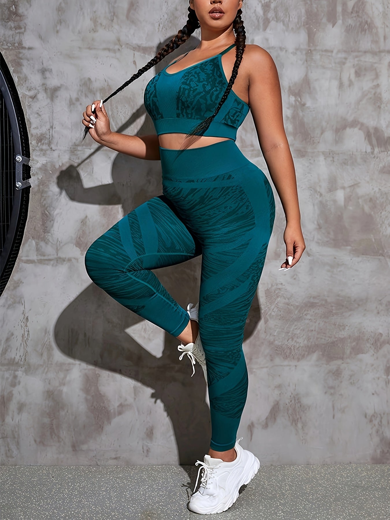 Elegant Nylon Seamless High-Waist Yoga Running Set Sports Bra - Revitalize Mind Body