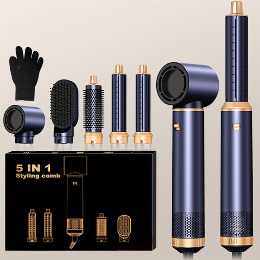 UKLISS 5-In-1 Hair Dryer Brush Styler Detachable Hot Air