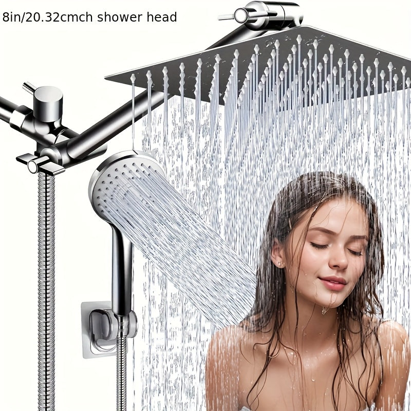 High Pressure Rainfall Shower Head With Adjustable Handheld
