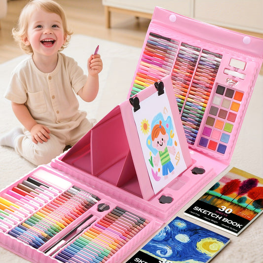 PASAMIC 237Pcs Kids Art Set With Double Sided Easel