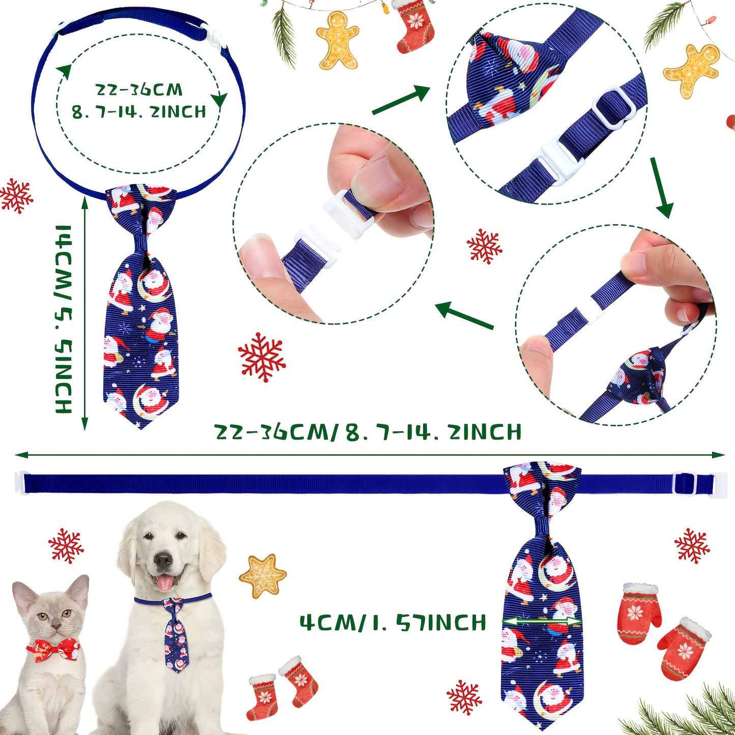 PATELAI 86Pcs Christmas Dog Bows Set With Bandanas Hairpins Neckties