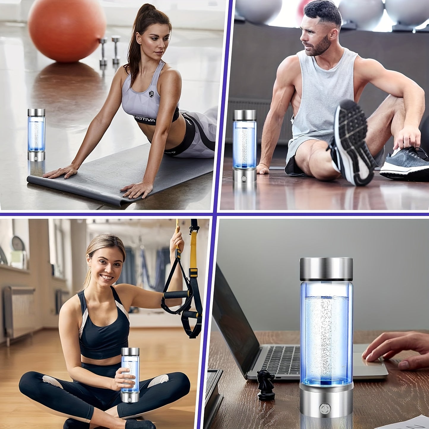 QOOSEA Hydrogen Water Bottle Generator PEM Electrolysis