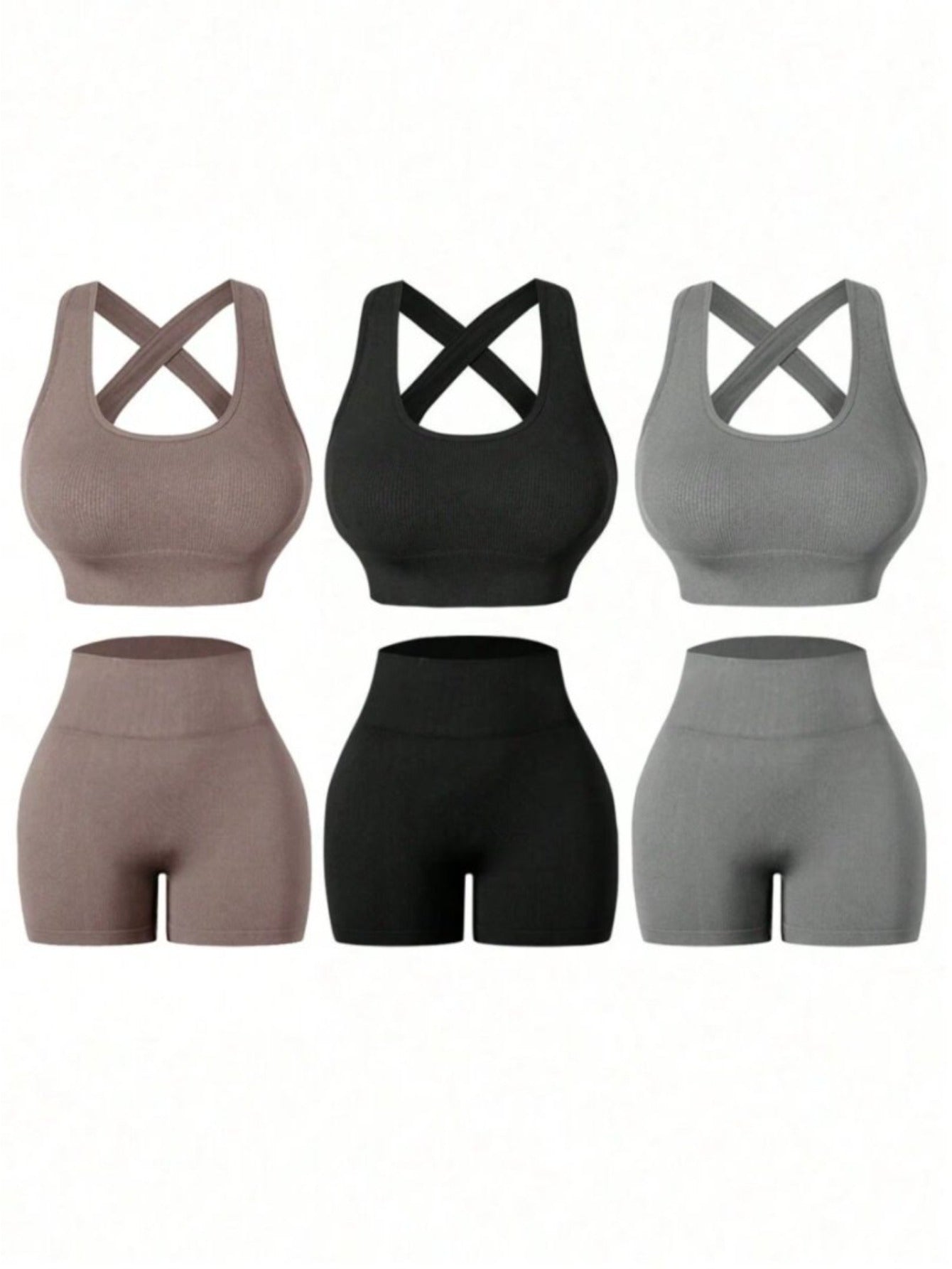 Teeraphique Women's Fitness Suit Three Piece Set
