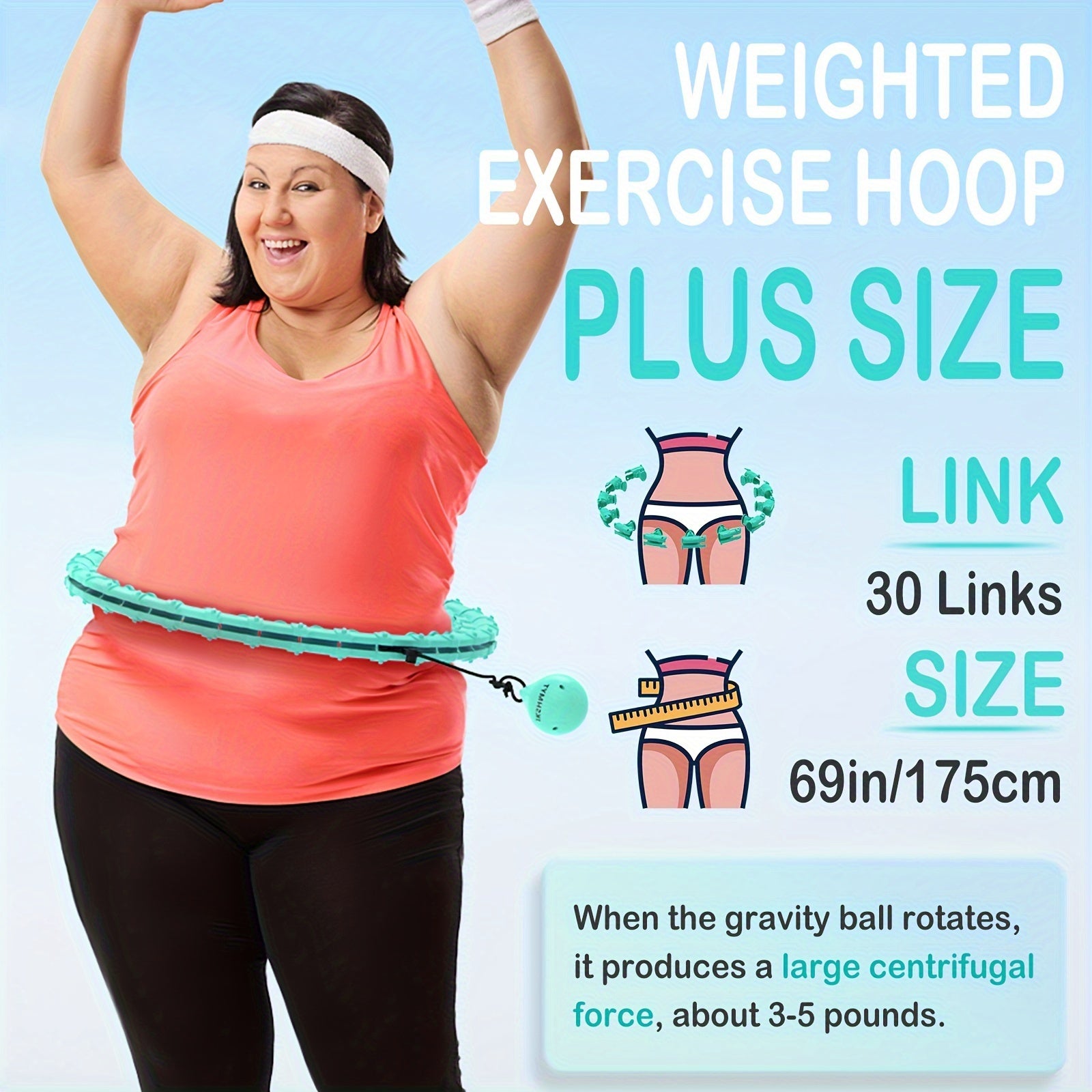 JKSHMYT Weighted Pilates Ring With 30 Detachable Links For Training - Revitalize Mind Body