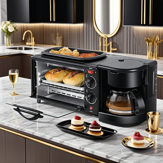 3-In-1 Breakfast Machine For Eggs Toast And Coffee 110V