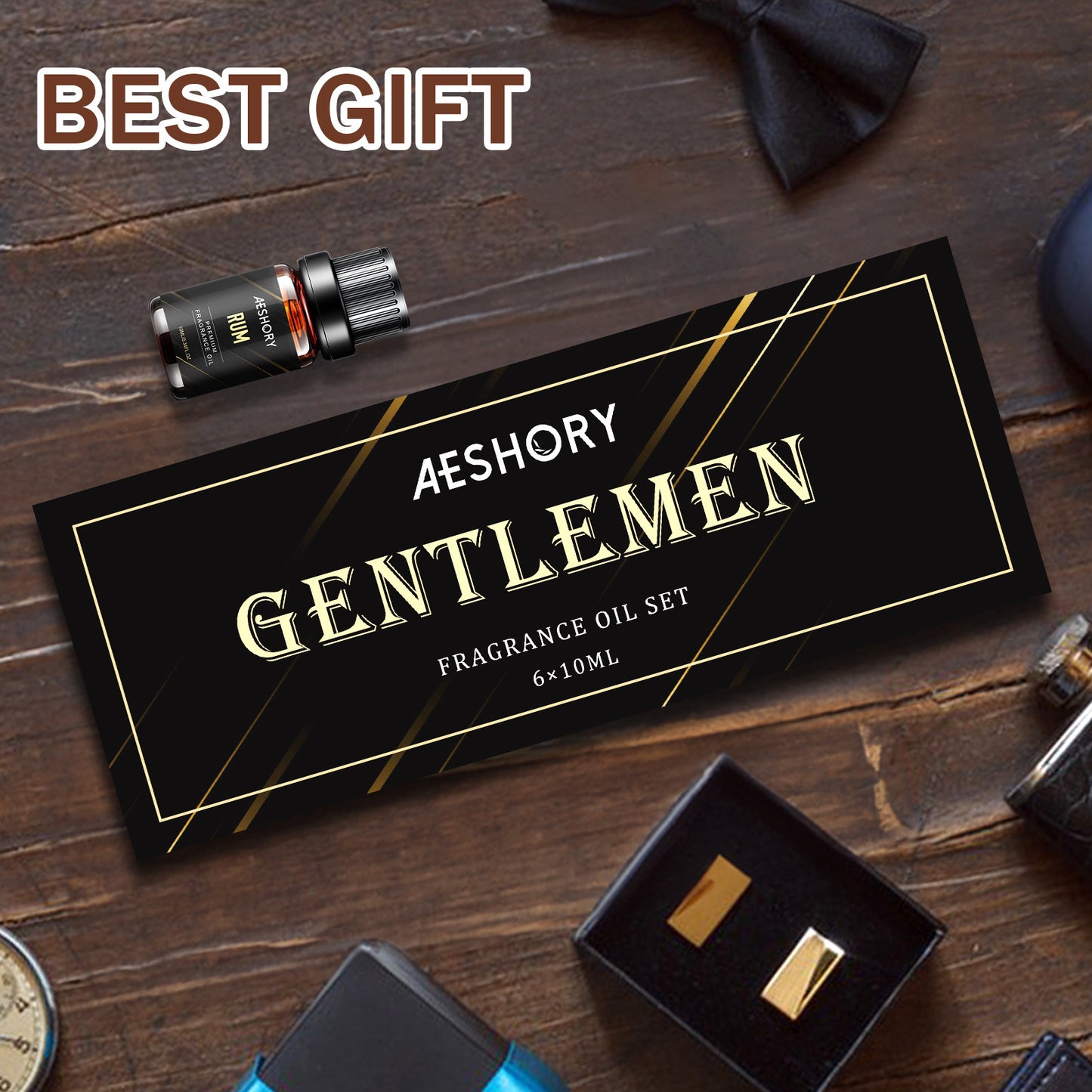 Gentlemen's Essential Oils Set for Candle and Diffuser Use - Revitalize Mind Body