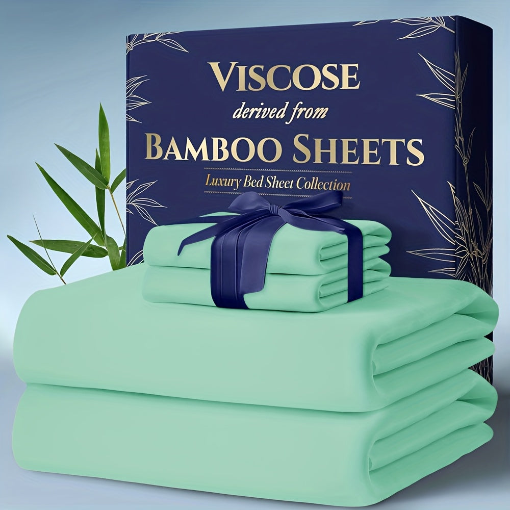 Luxurious Cooling Bamboo Bed Sheets Set Ultra Soft Comfort
