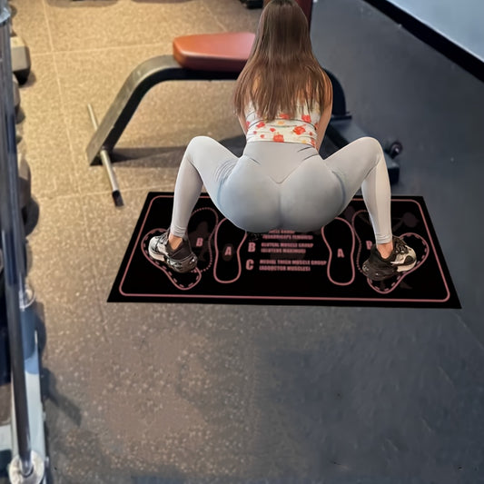 Non Slip Squat Mat With Target Zones Glow In The Dark