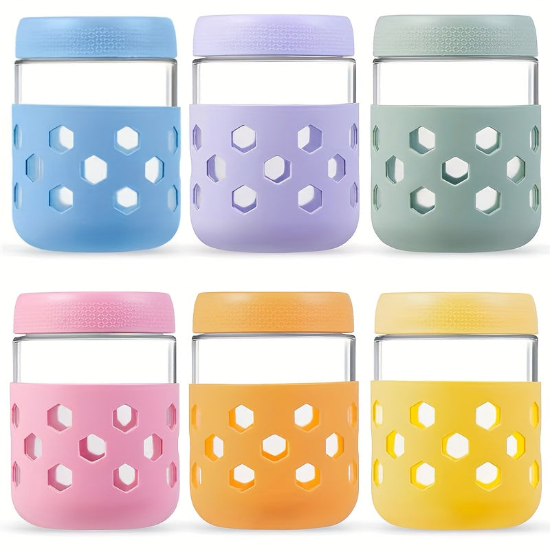 Grinkwell Glass Airtight Jars With Silicone Sleeves - Revitalize Mind Body