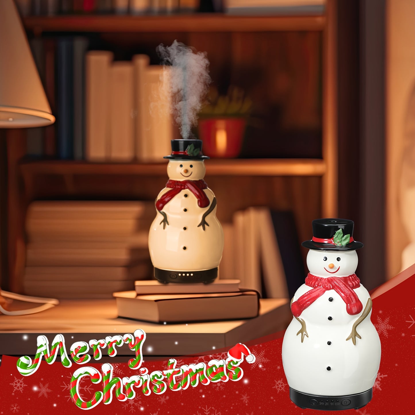 Outus Ceramic Snowman Essential Oil Diffuser Humidifier
