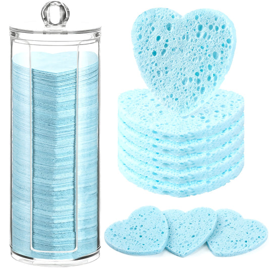 Outus Facial Sponges With Storage Container For Cleansing