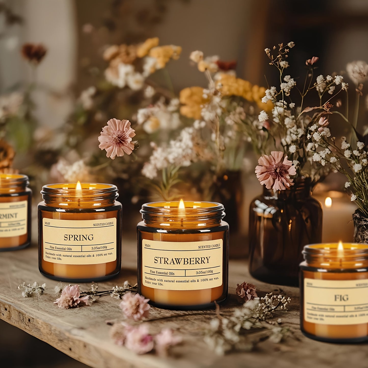 24 Pack Soy Wax Glass Jar Candles Gift Set Occasions