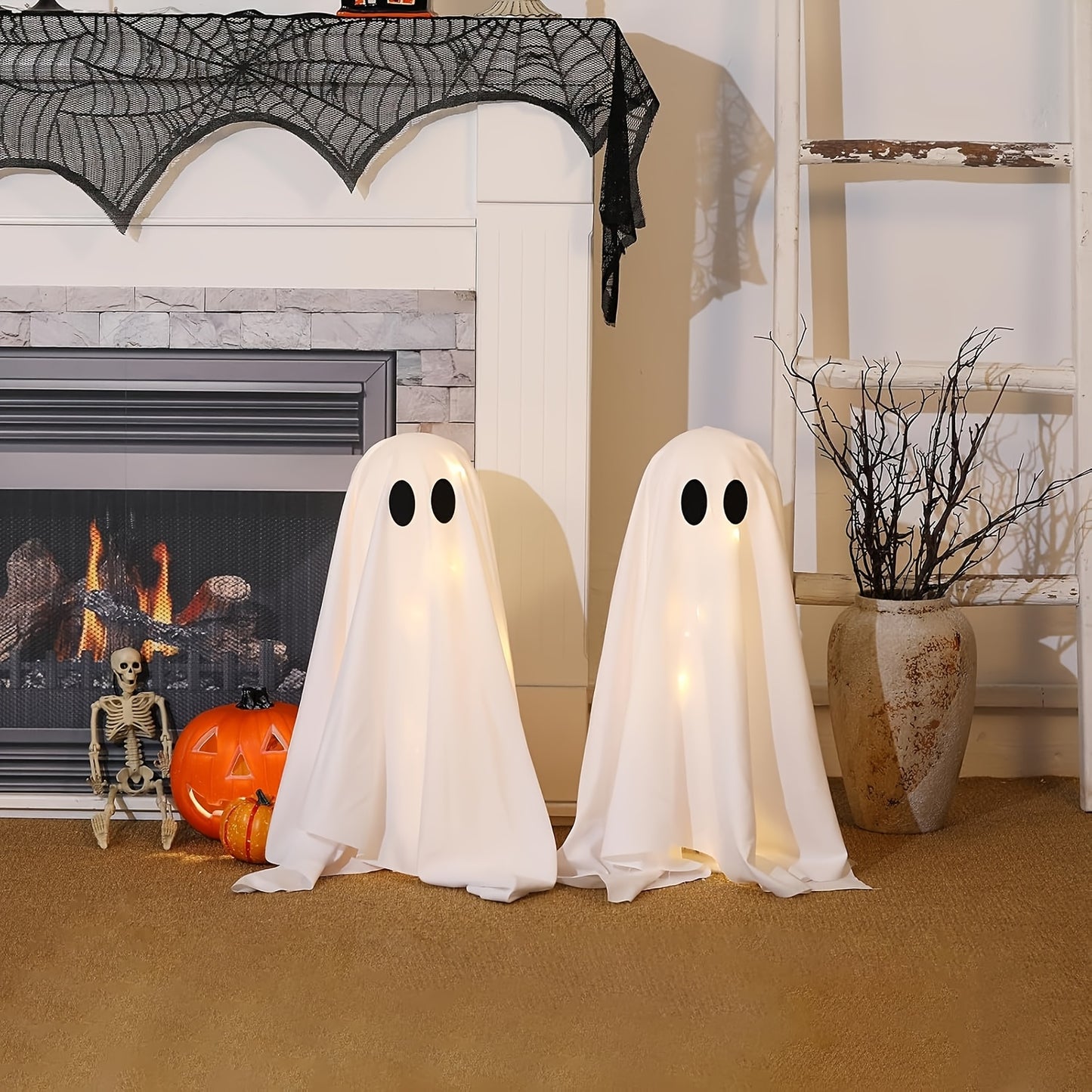 CYSKXYI Light Up Halloween Ghosts Decoration Set of 2