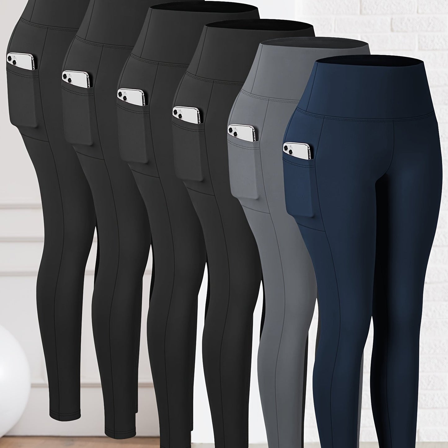 DEERLING High Waisted Cropped Stretchy Yoga Pants With Pockets - Revitalize Mind Body