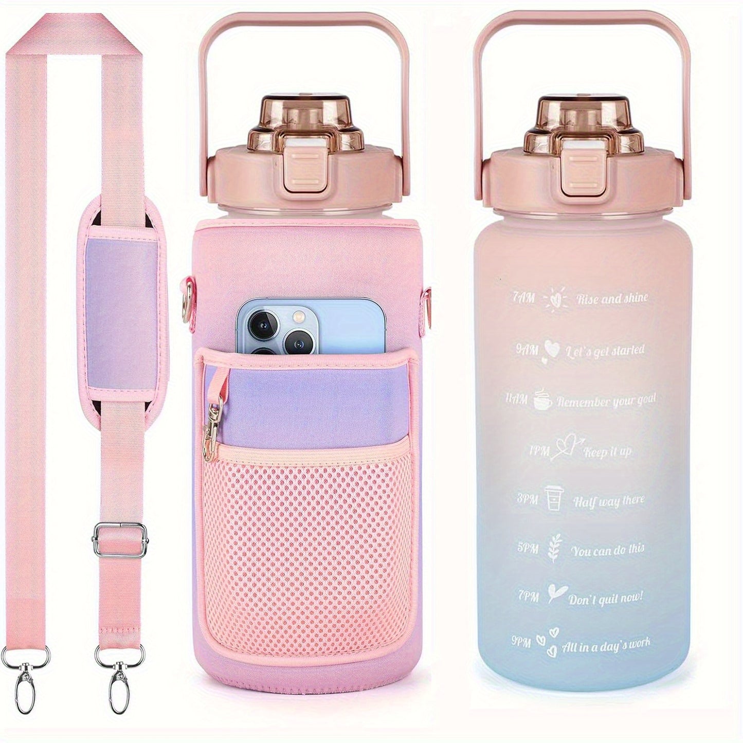 Aobteeny Leakproof Tritan Water Bottle With Time Stamp - Revitalize Mind Body