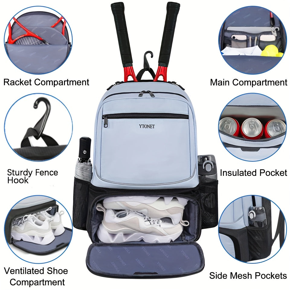 Tennis Backpack For Women And Men With Insulated Racket Pocket