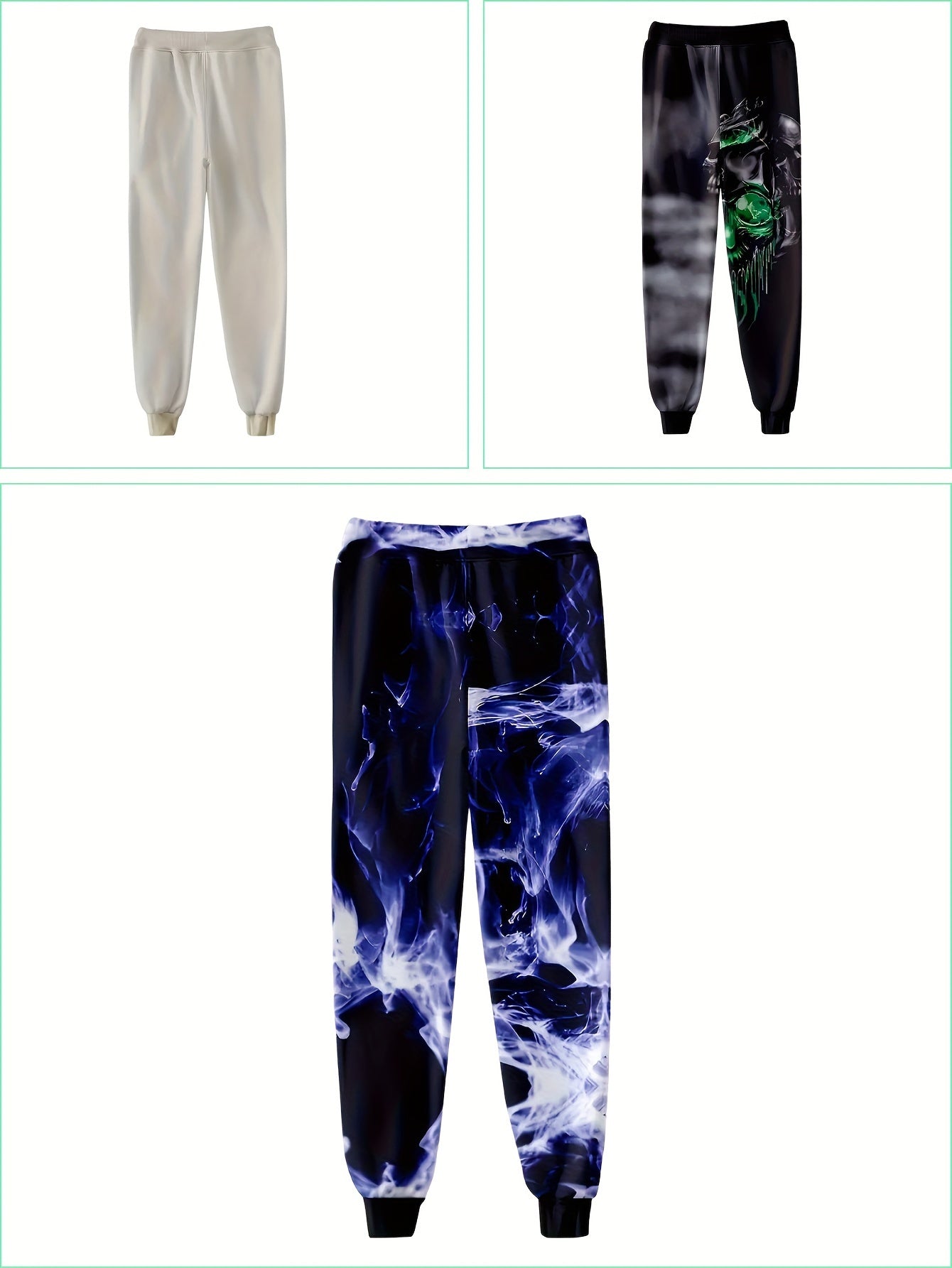 Men's Base Layer Leggings 3pcs Set Stylish Elastic Waist Jogging Pants Athletic Trousers Men's Casual Relaxed Fit Drawstring Sports Pants - Revitalize Mind Body