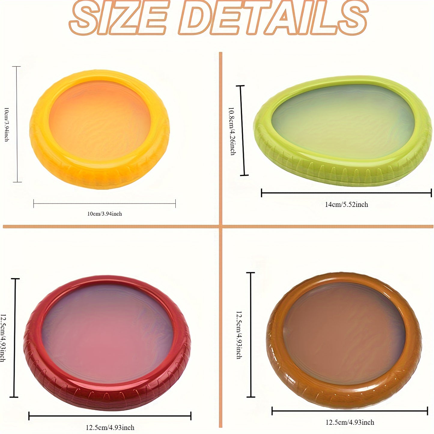 LDQ Silicone Fruit Storage Box 4Pack Airtight Containers