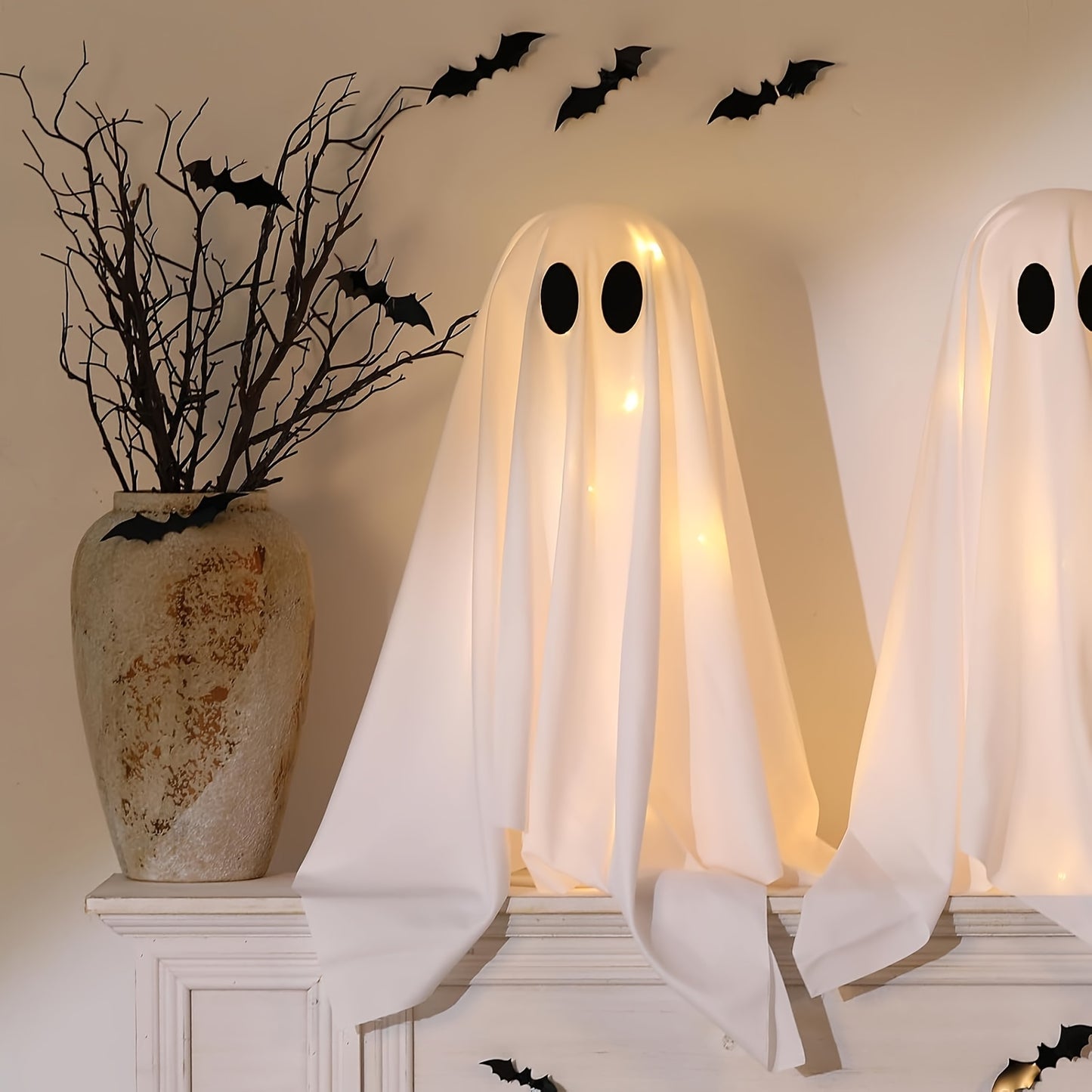 CYSKXYI Light Up Halloween Ghosts Decoration Set of 2