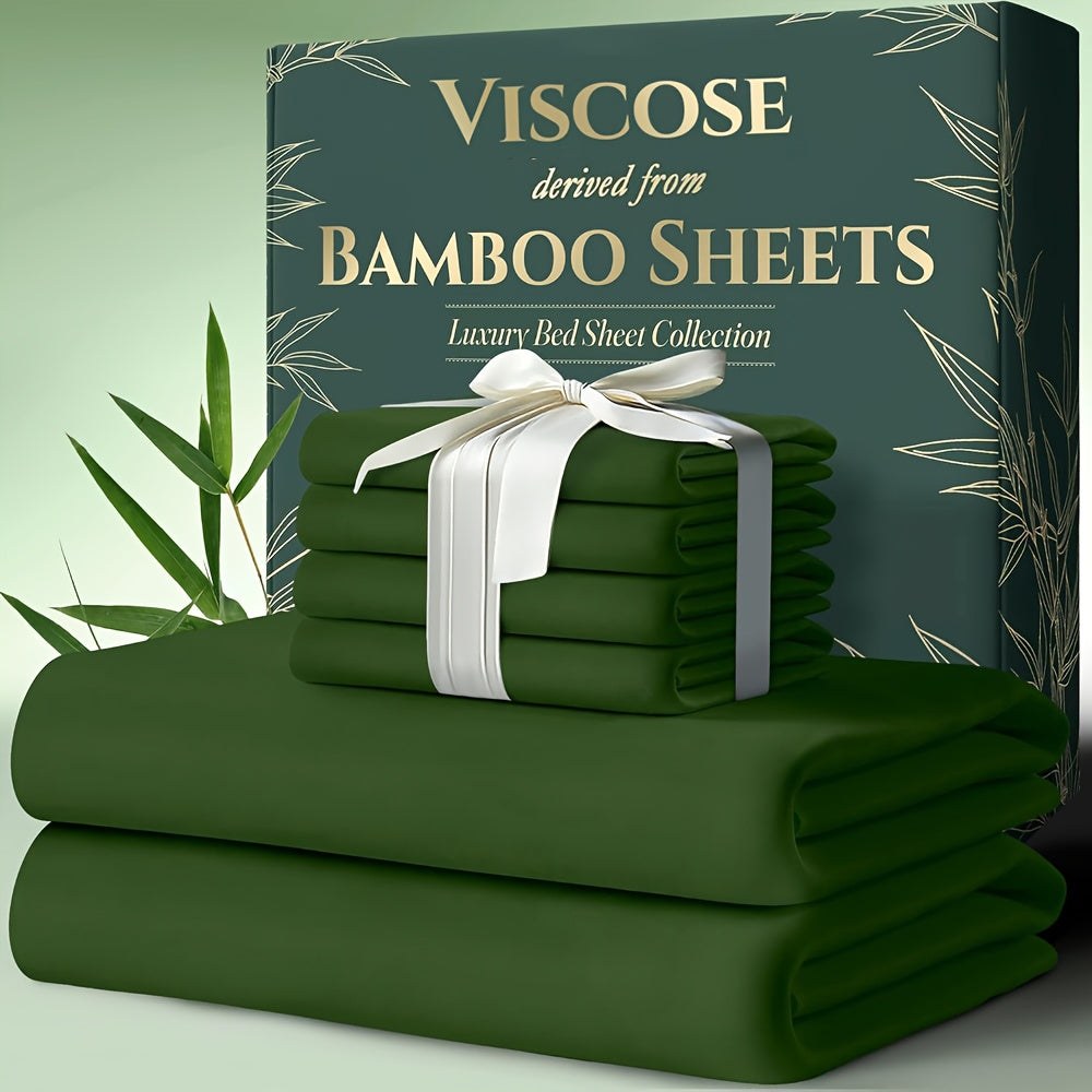Luxurious Cooling Bamboo Bed Sheets Set Ultra Soft Comfort