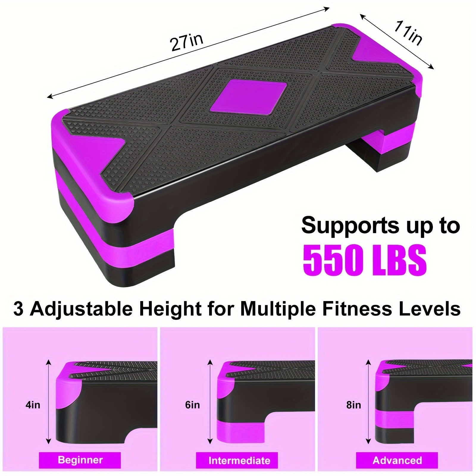 Adjustable Aerobic Stepper Platform for Home Workouts and Fitness Enthusiasts - Revitalize Mind Body