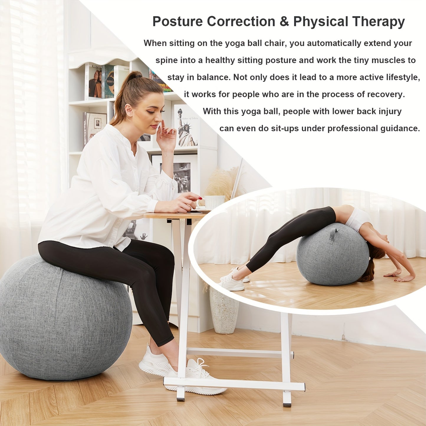 TOKSAY Balance Ball Chair For Home Office Posture Support - Revitalize Mind Body