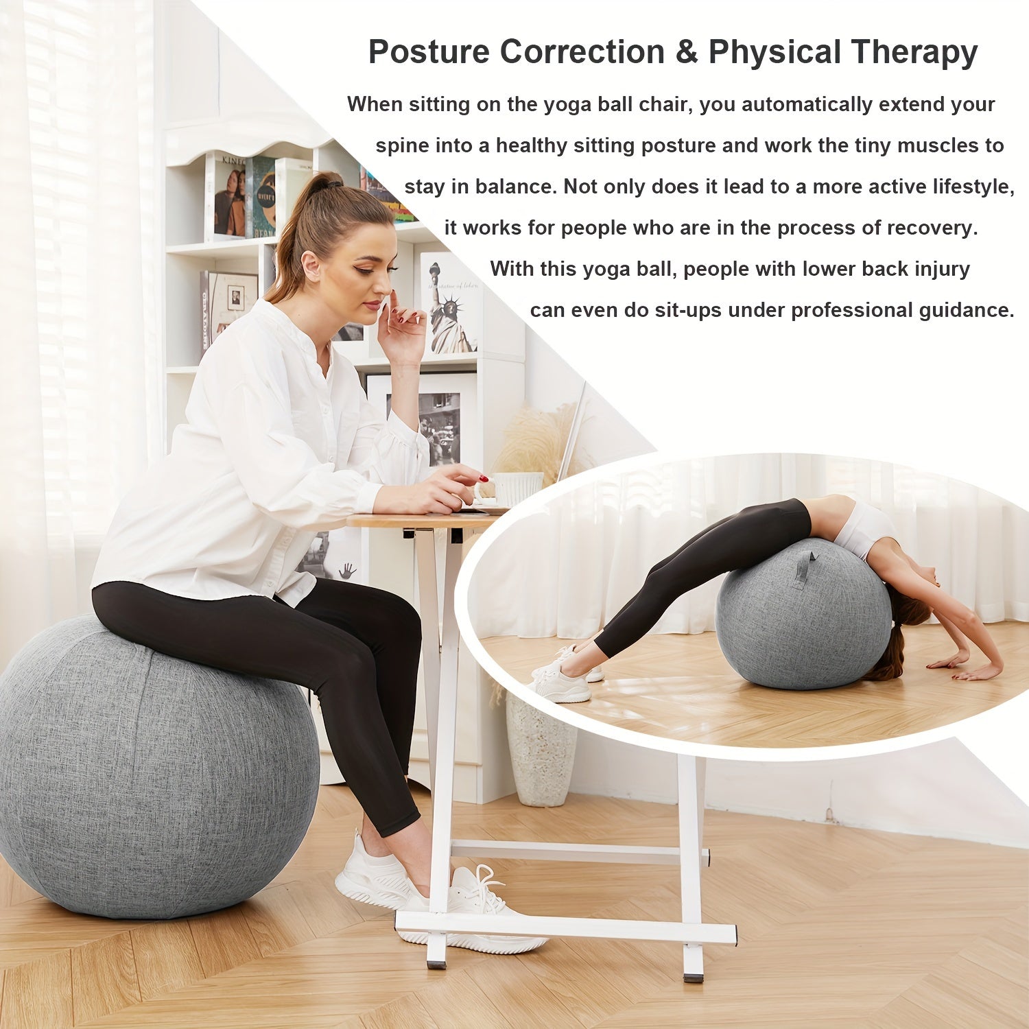 TOKSAY Balance Ball Chair For Home Office Posture Support - Revitalize Mind Body