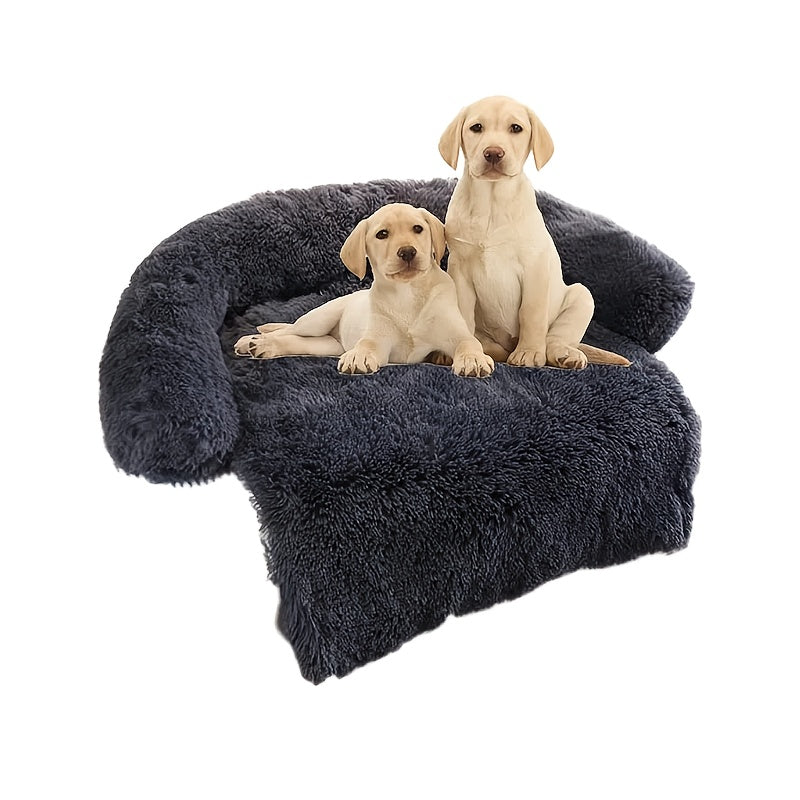 Fluffy Plush Calming Dog Bed With Washable Removable Cover