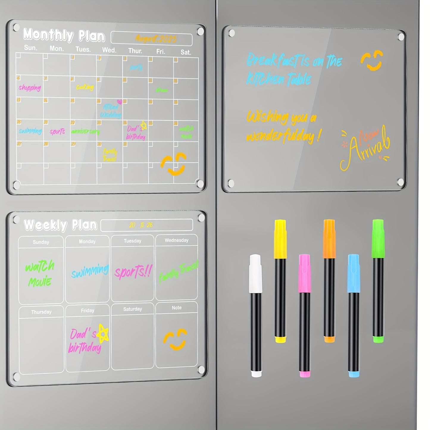DIYMAG Acrylic Magnetic Dry Erase Calendar for Fridge