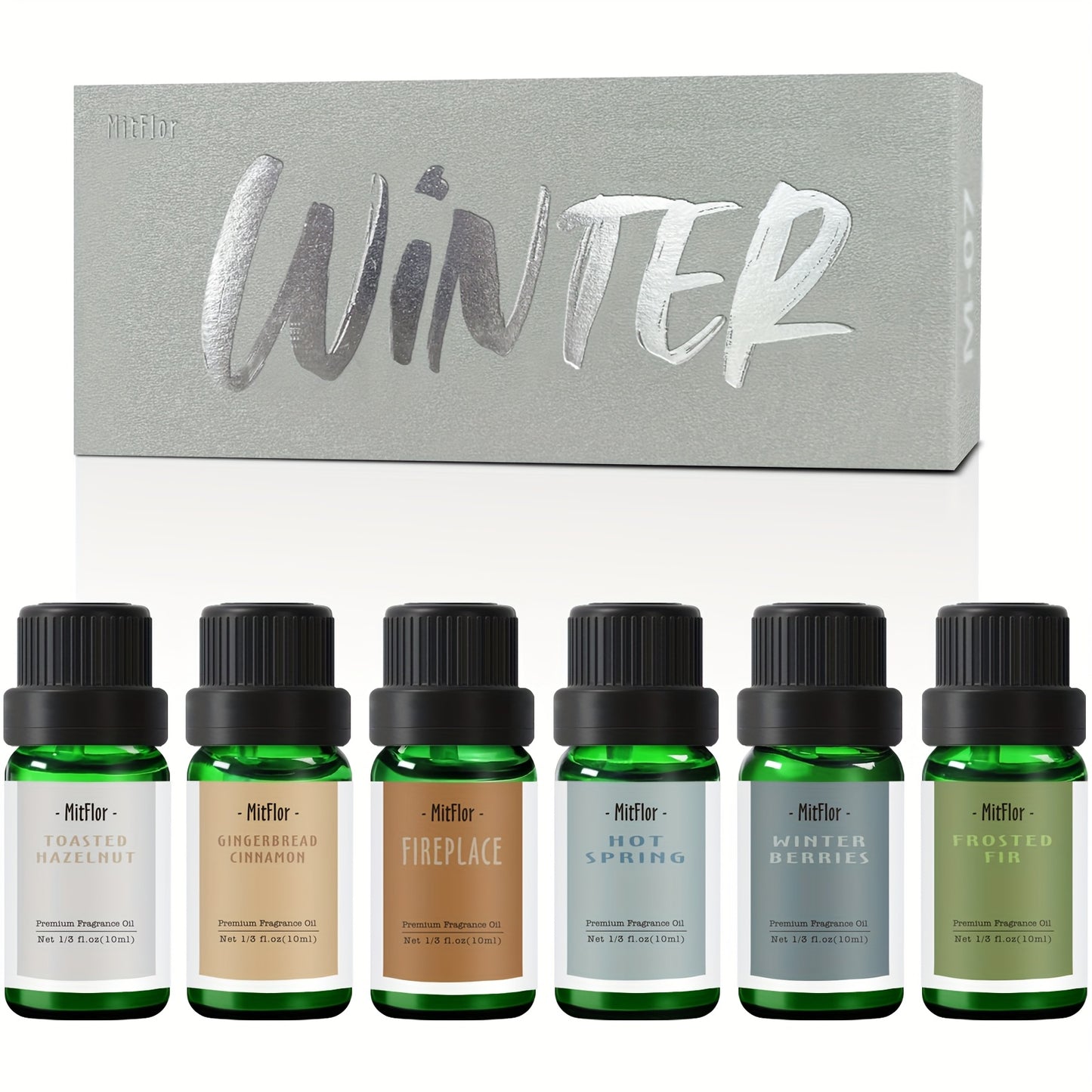 MITFLOR Winter Fragrance Oils Gift Set for Diffusers and Candles - Revitalize Mind Body