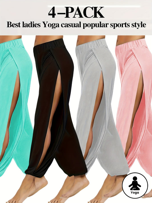 Women's Fashionable Split Casual Trousers by Unknown Brand