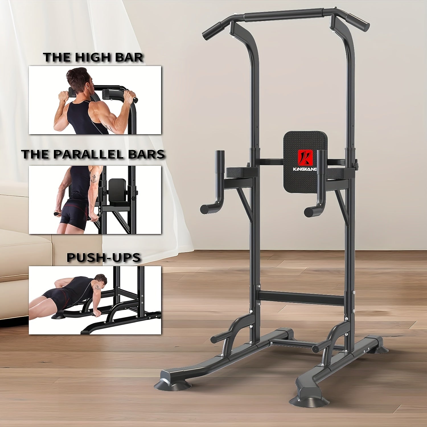 Wall Mount Multigym Station With Dip And Push Up Bars - Revitalize Mind Body