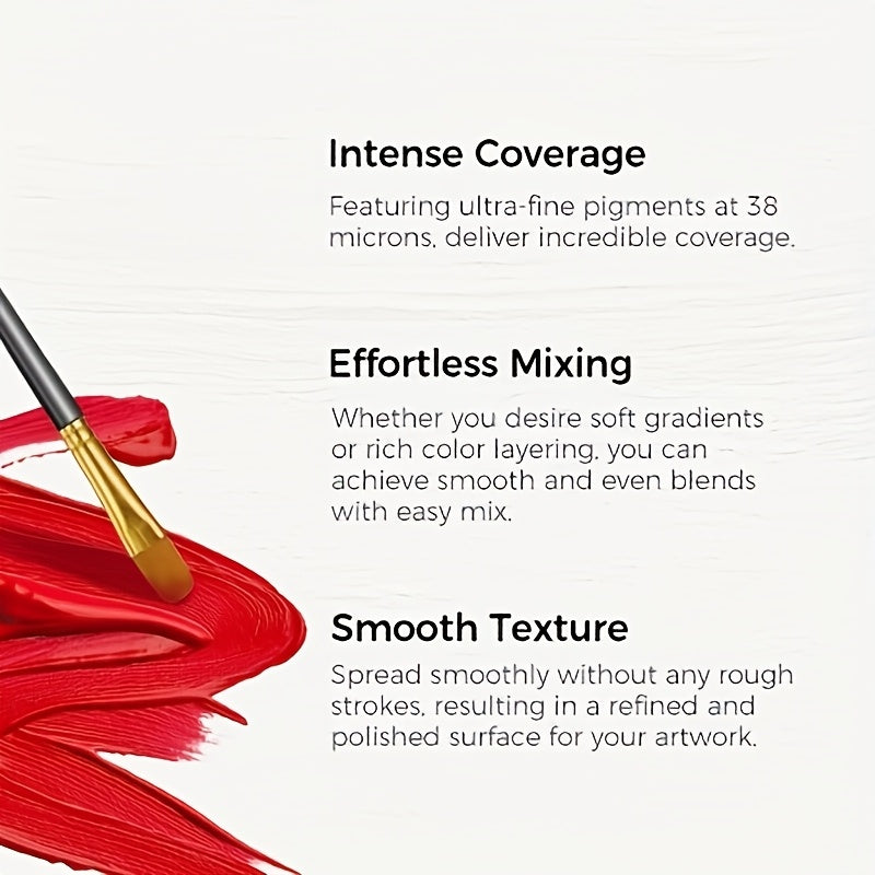 Fantastory 24Pcs Acrylic Paint Set Professional Craft Kit