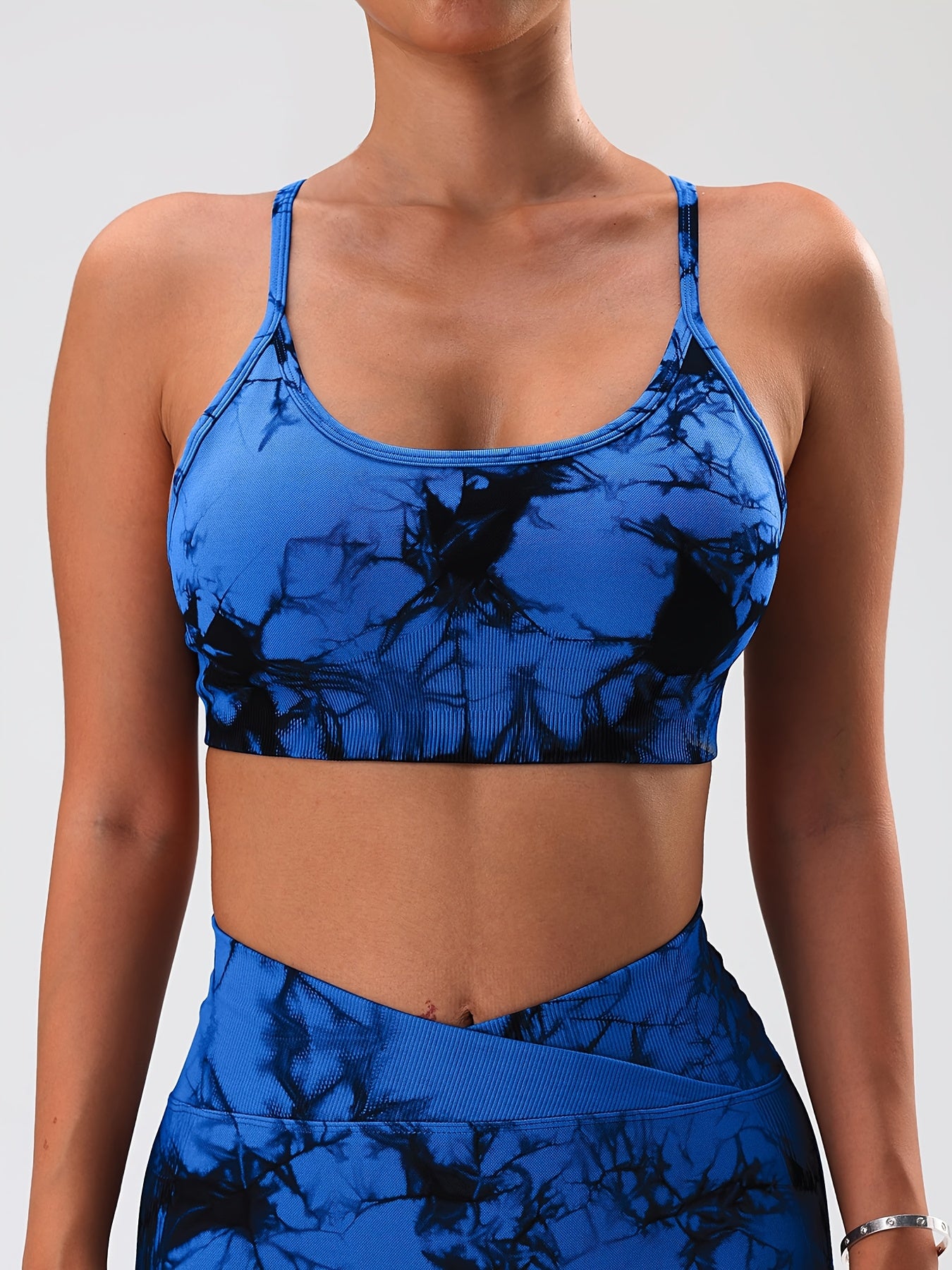 Padded Strappy Sports Bra For Women, Medium Support Yoga - Revitalize Mind Body