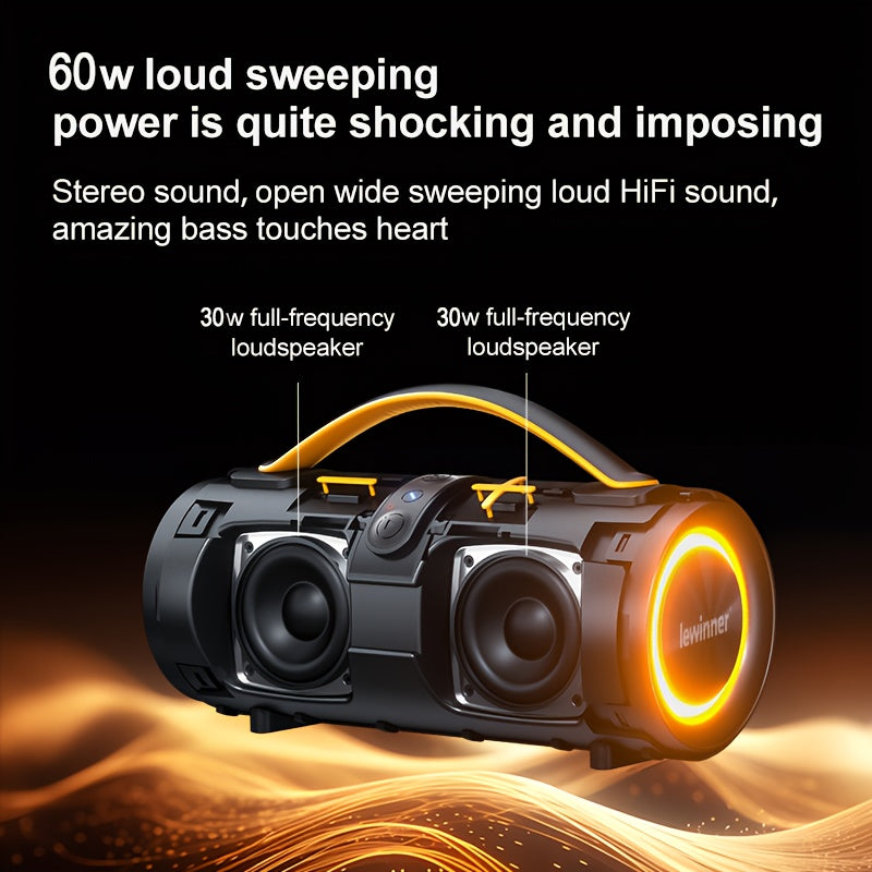 Lewinner Portable Wireless Speaker Outdoor Party Audio
