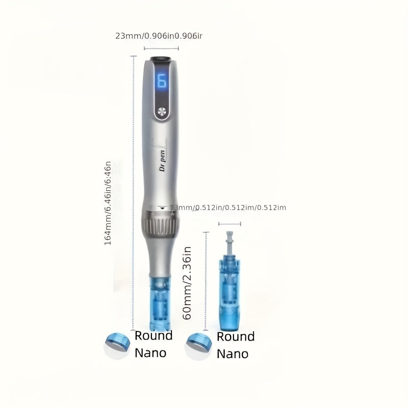 Dr. Pen M8S- with 25pcs Round nano replacement cartridges Wireless Adjustable Electric Derma Pen dr Pen M8S Gifts for women, Mother's Day gifts, holiday gifts Needle length 0.1mm - Revitalize Mind Body