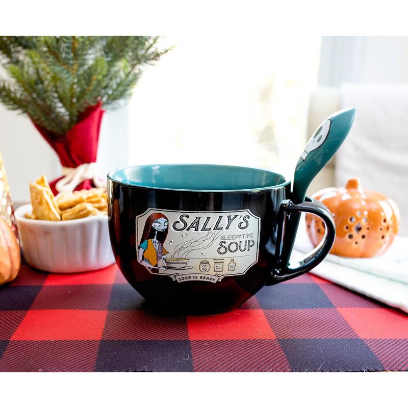 Silver Buffalo Disney The Nightmare Before Christmas "Sally's Sleepy Time" Ceramic Soup Mug