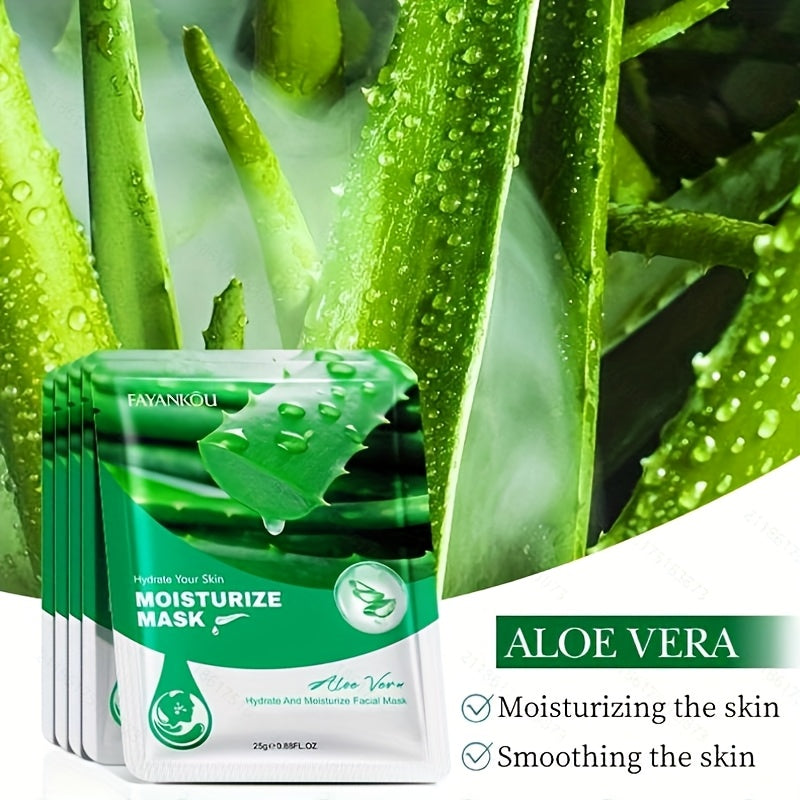 30pcs Of Aloe Vera Facial Mask, Spring And Summer Moisturizing Mask, Rich In Aloe Vera Essence And Glycerin, Moisturizing And Non Greasy, A Great Gift For Mom And Bestie - Revitalize Mind Body