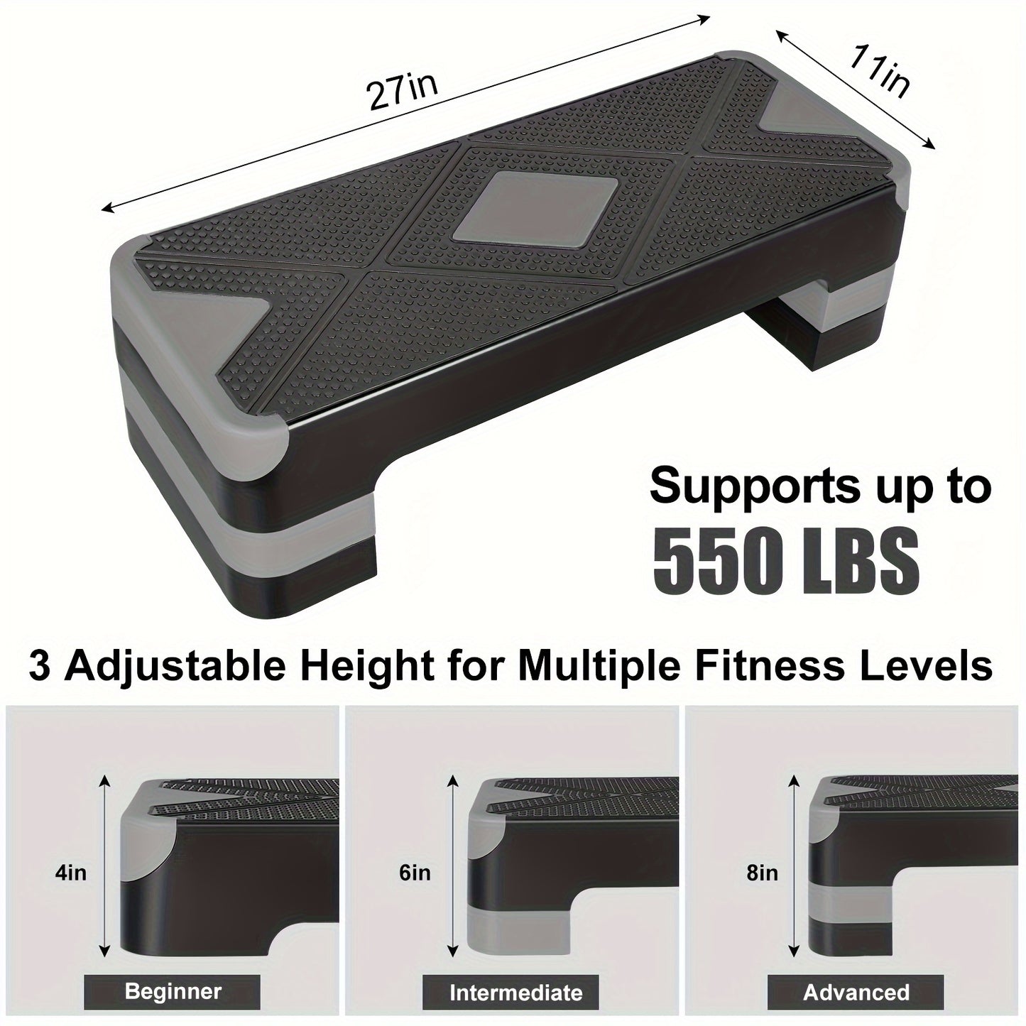 Adjustable Aerobic Stepper Platform for Home Workouts and Fitness Enthusiasts - Revitalize Mind Body