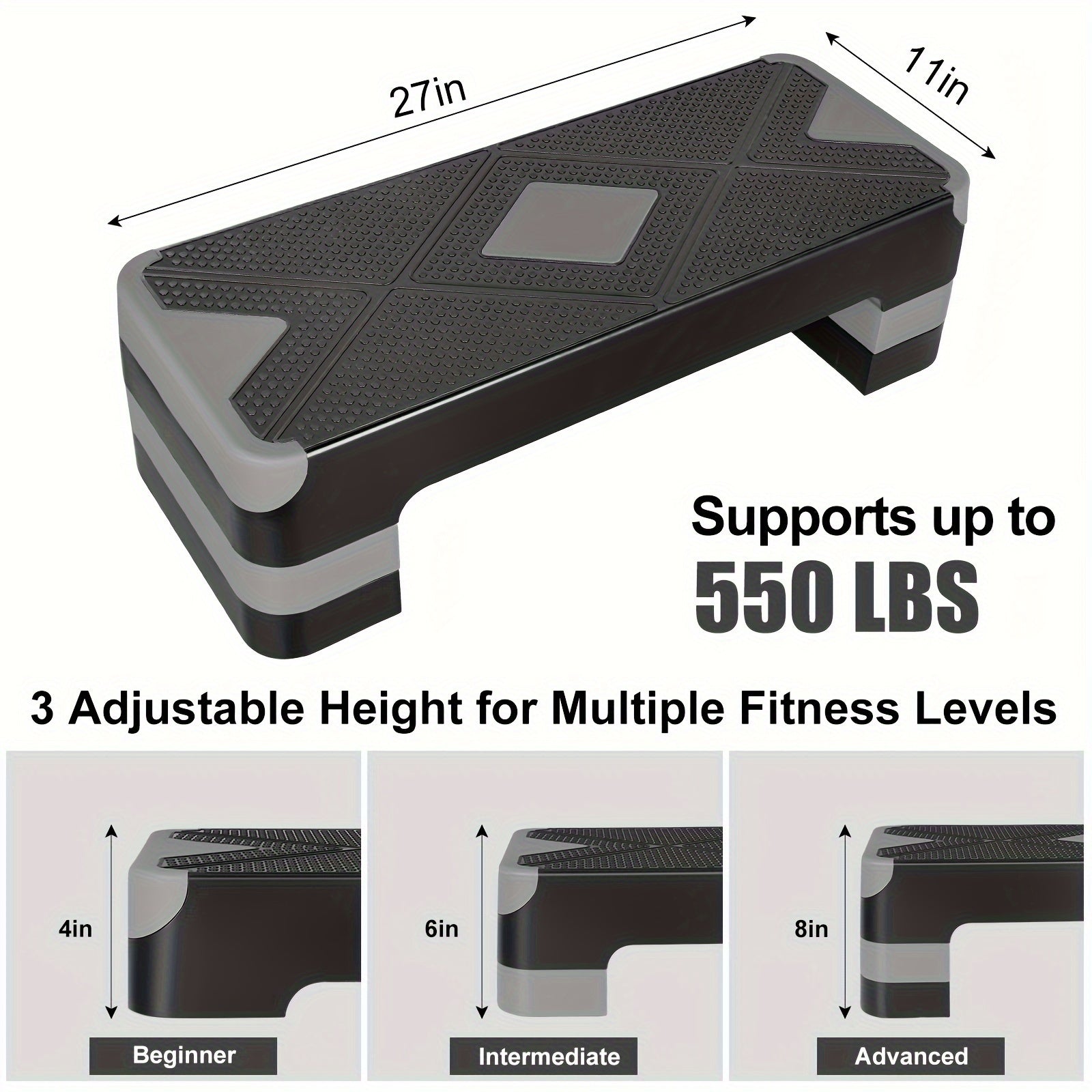 Adjustable Aerobic Stepper Platform for Home Workouts and Fitness Enthusiasts - Revitalize Mind Body