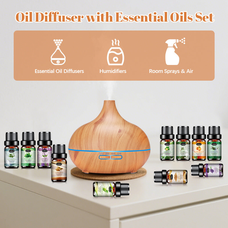 TOTATUIT Essential Oil Diffuser with Remote Control and Oils