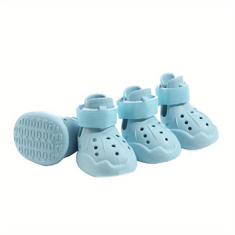Lightweight Breathable Non Slip Dog Shoes Hook Closure