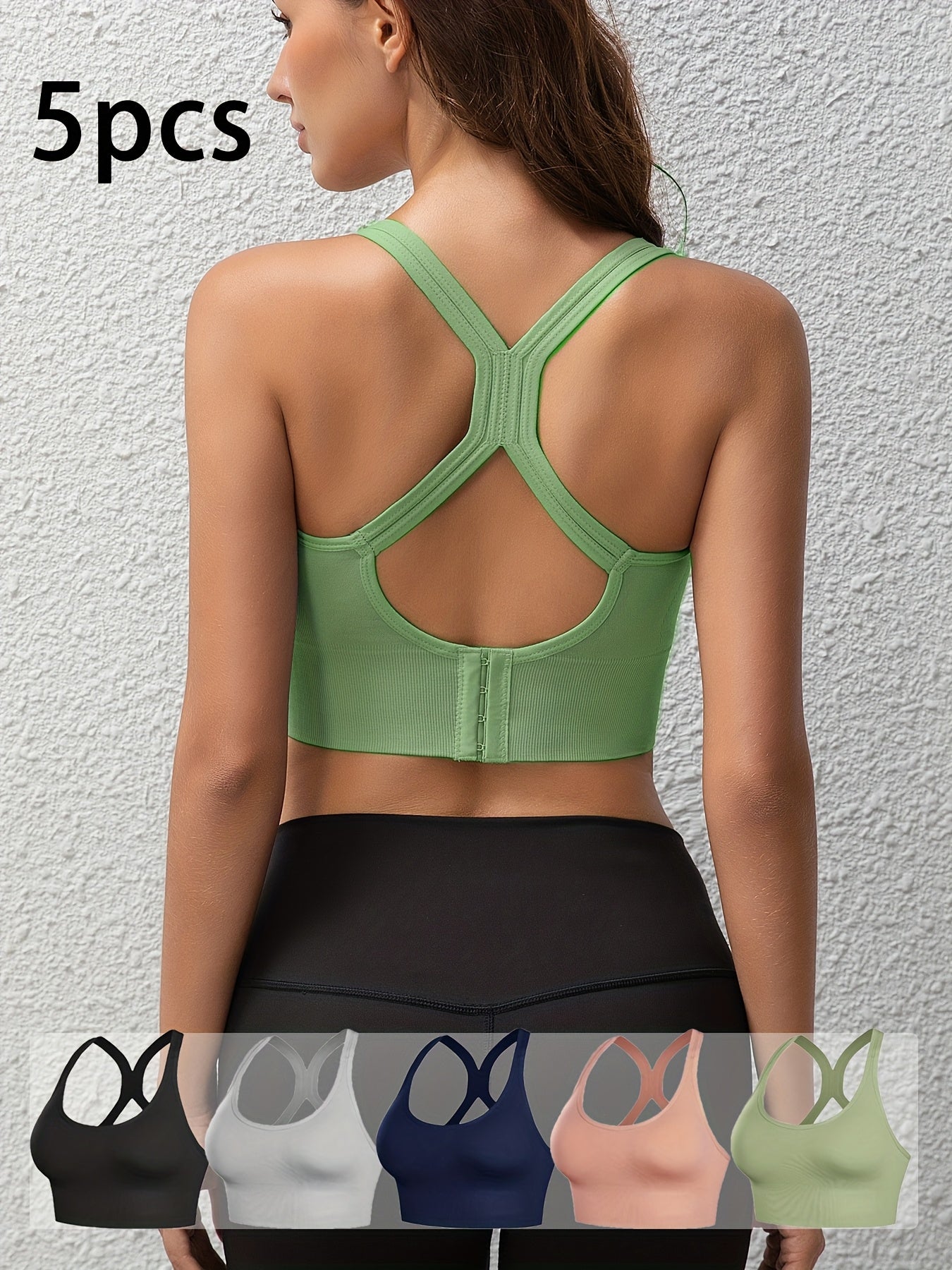 Women High Support Wireless Sports Bra With Removable Pads
