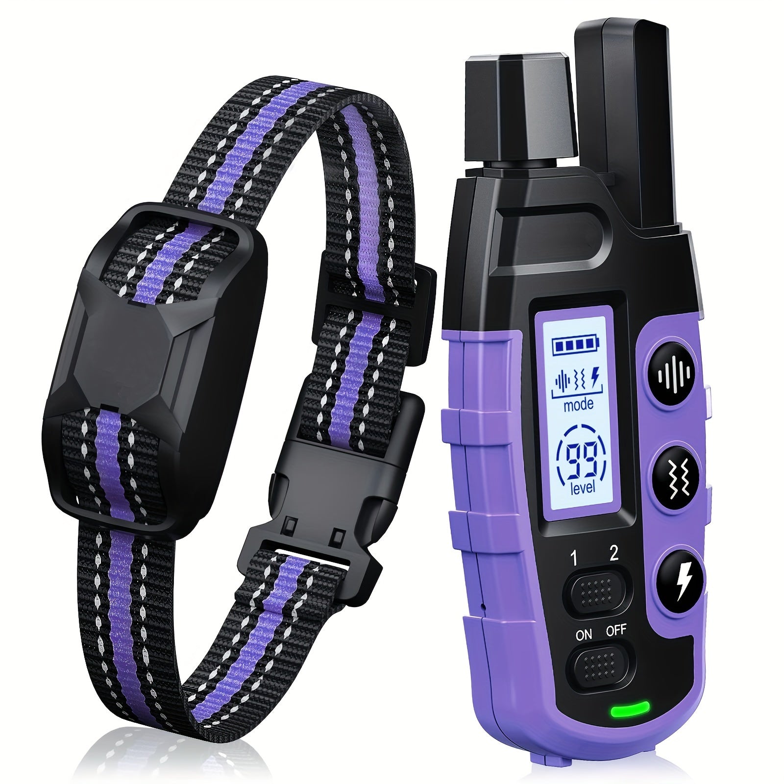 3300Ft Dog Training Collars With Remote, Adjustable Nylon Strap, Electric Shock, Vibration & Sound Modes, Rechargeable, 360ft Range, Waterproof, For Small To Large Dogs (5-150lbs) - Revitalize Mind Body