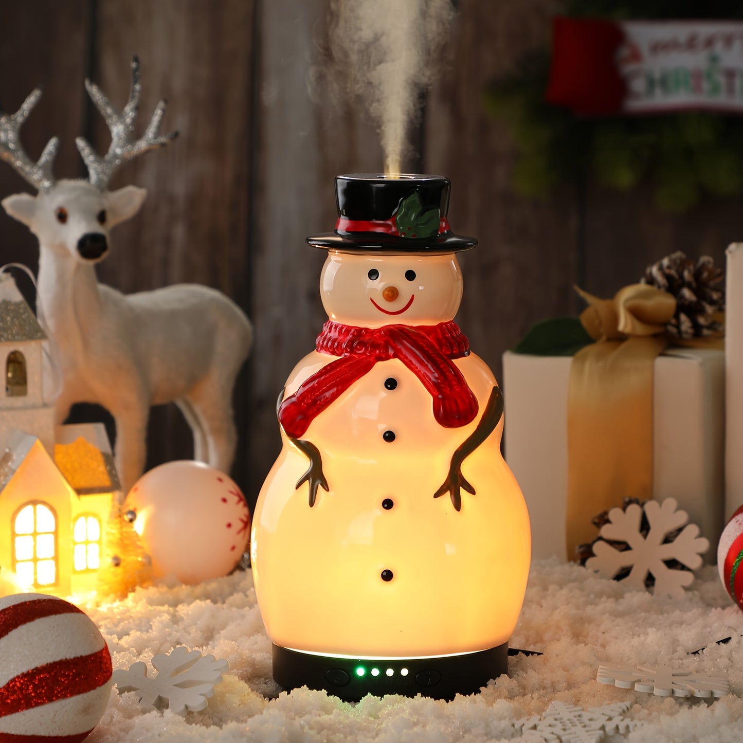 Outus Ceramic Snowman Essential Oil Diffuser Humidifier