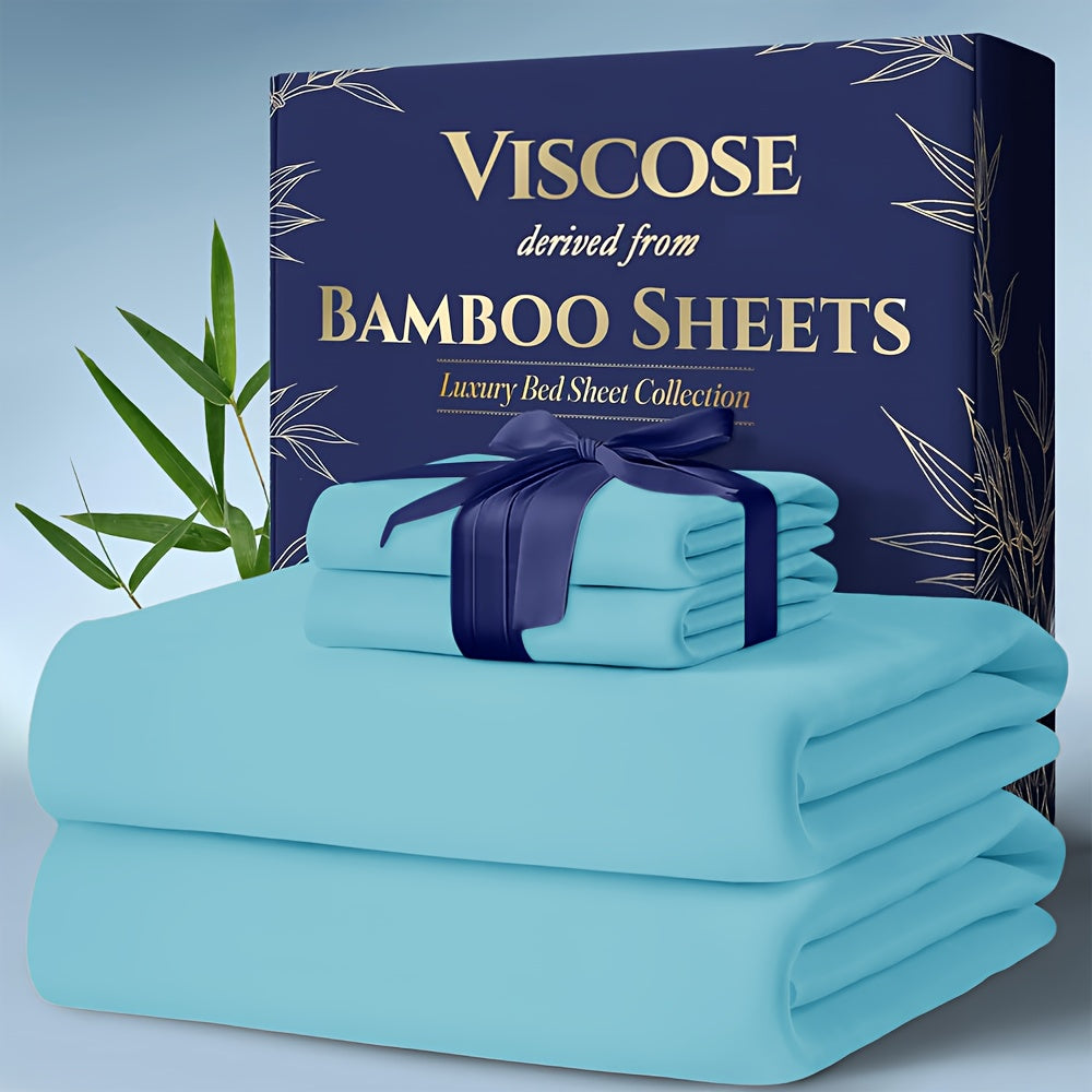 Luxurious Cooling Bamboo Bed Sheets Set Ultra Soft Comfort