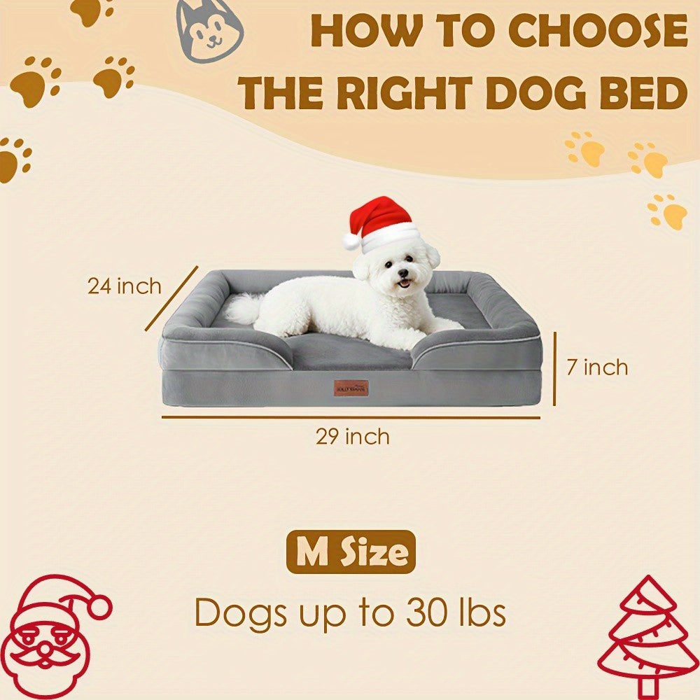 SASTTIE Dog Bed With Detachable Washable Cover And Foam - Revitalize Mind Body