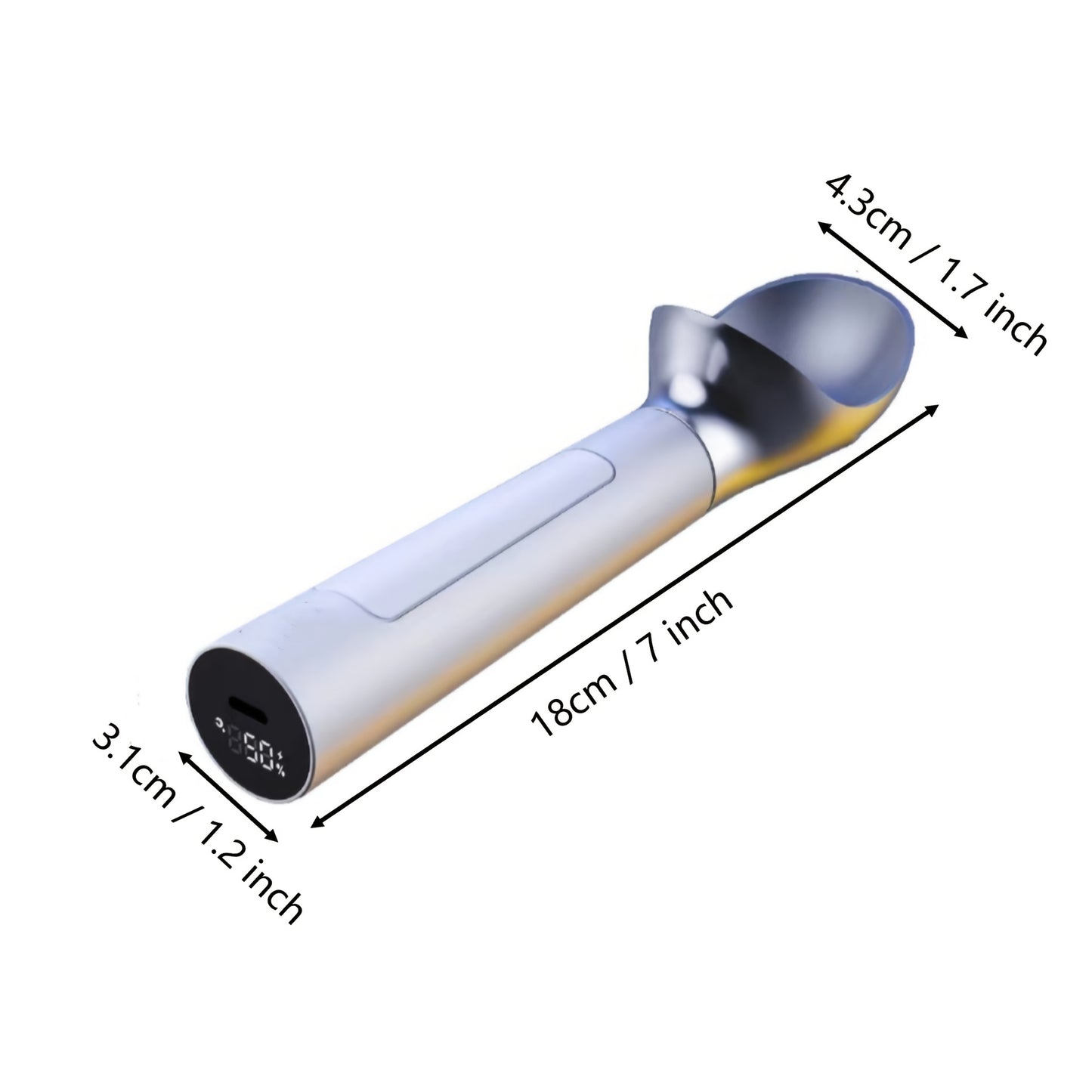 Handheld Electric Heated Ice Cream Scoop With Rechargeable Battery - Revitalize Mind Body