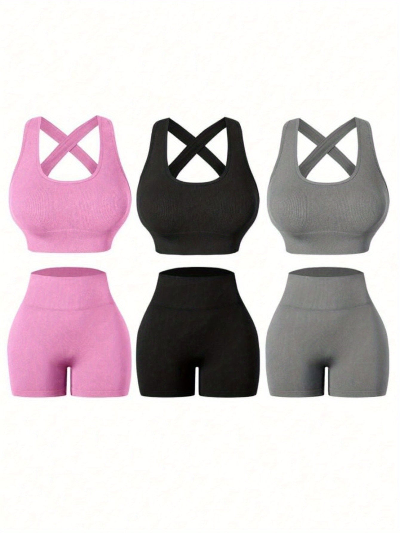 Teeraphique Women's Fitness Suit Three Piece Set